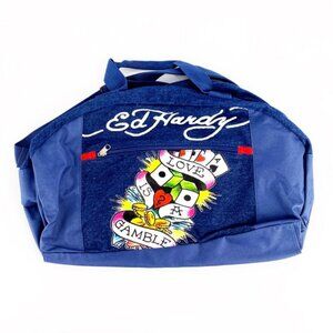 Ed Hardy Love Is A Gamble Duffle Bag NWOT